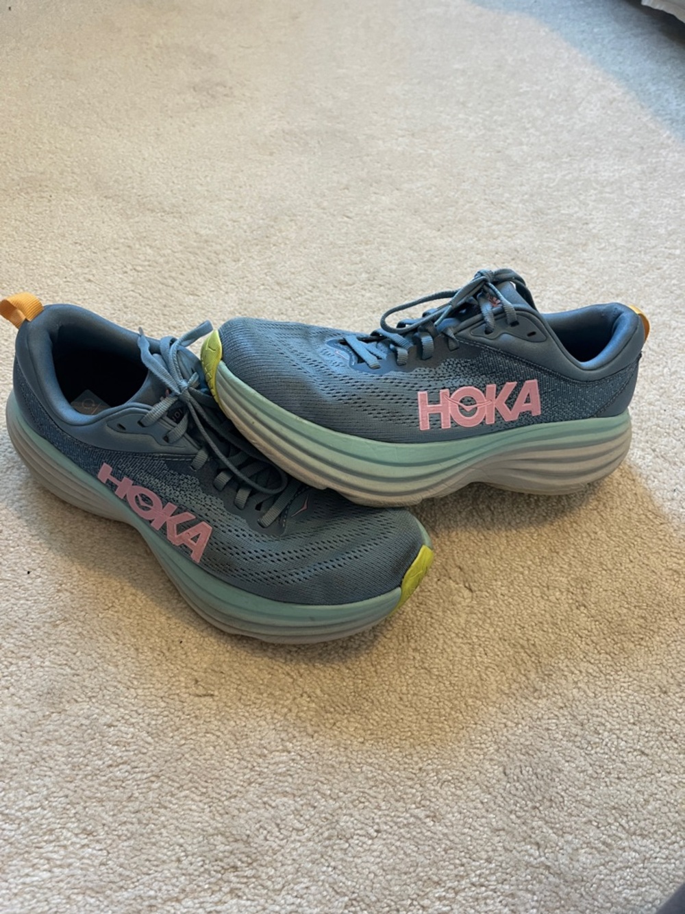 Women’s HOKA Bondi 8 Purple Pastel Sneakers Size 9.5